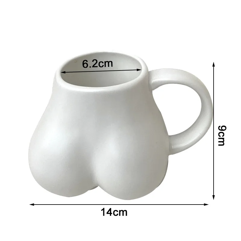 

Personalized Porcelain Bottom Cup Handmade Creative Buttock Coffee Tea Milk Mug Kitchen Office Tableware Home Decor Funny Gifts