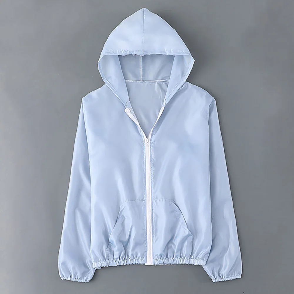 

Jacket Coat Sport Outwear Running One Size Tops Ladies Casual Hooded Outdoor