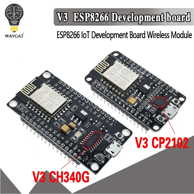 V3 беспроводной модуль NodeMcu 4 м байт Lua WIFI Интернет вещей макетная плата на основе ESP8266 ESP-12E для arduino совместимый