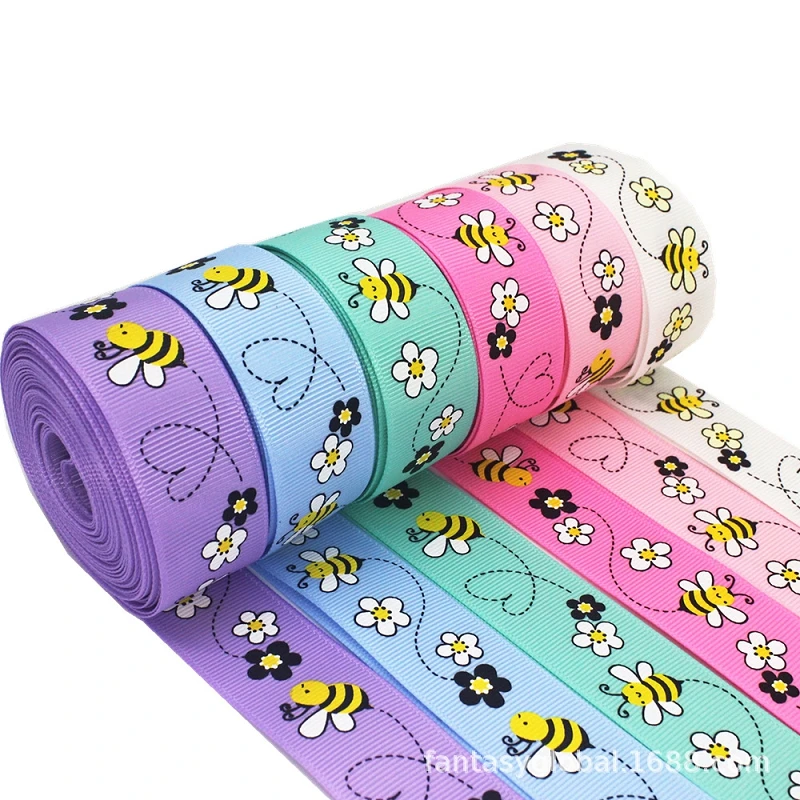 5 м/рулон лента для волос с принтом маленькой пчелы вечерние ленты подарочная