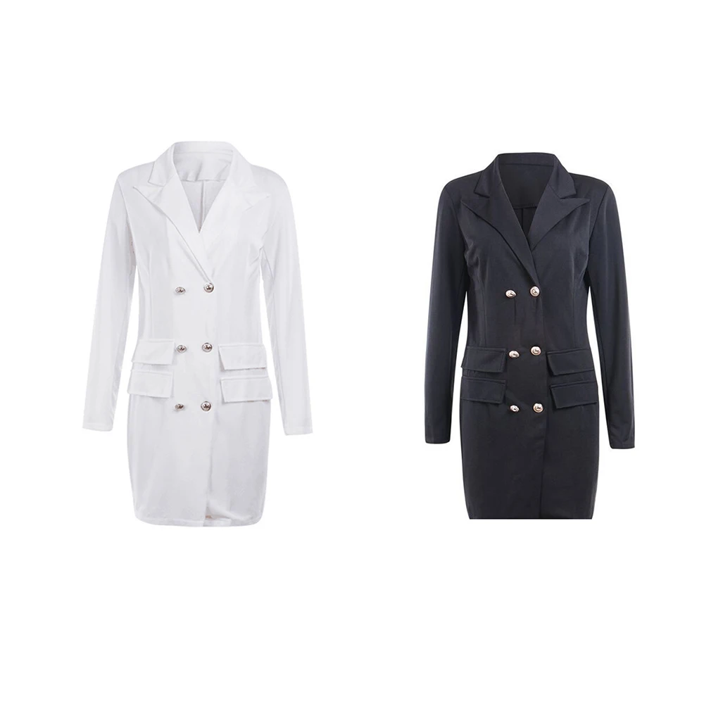 Весенне-осенняя двубортная тонкая сексуальная ветровка однотонная куртка