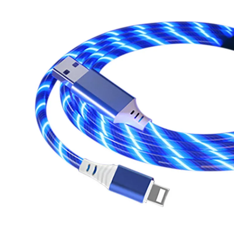 Цветной светодиодный USB кабель Type C для Samsung Galaxy A50 A51 A71 быстрой зарядки Xiaomi Redmi Note 8