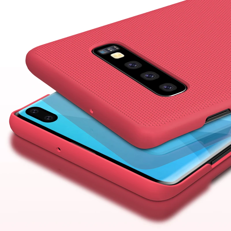 For Samsung Galaxy S10 S10e S10 Plus Case Nillkin Case Super Frosted Shield Hard PC Cover For Samsung S10 Plus Gift Phone Holder