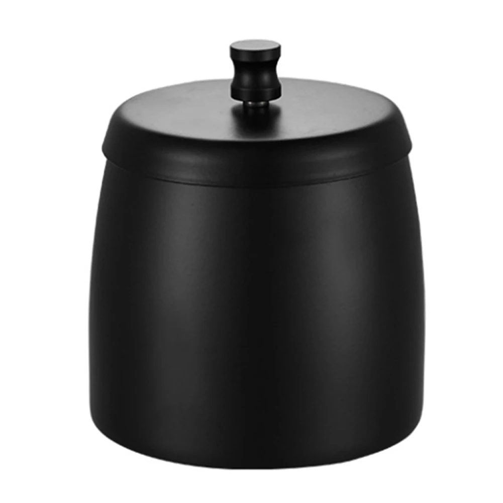 

Stainless Steel Ashtray Windproof Smell Proof Ash Holder with Lid Non-Slip Base Black High Temperature Resistant Ashtray