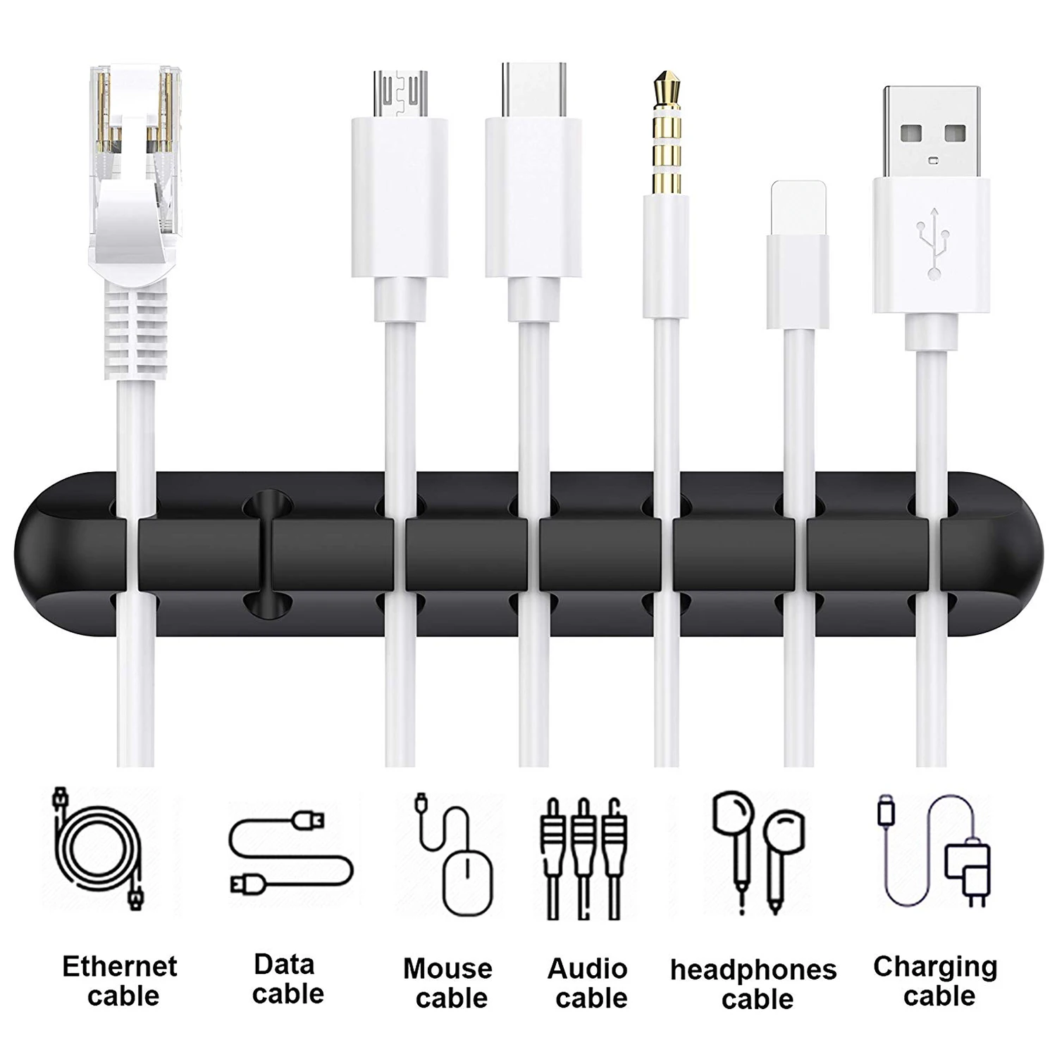 Силиконовый органайзер для кабеля USB зажимы управления кабелем мыши клавиатуры