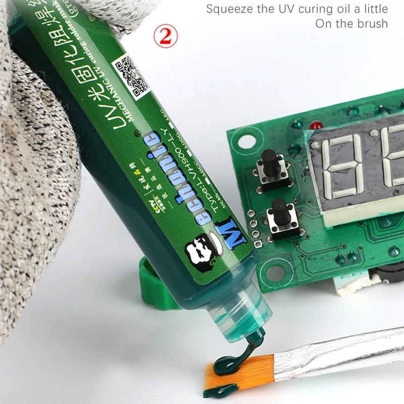 Механик УФ-светильник отверждения BGA PCB паяльная маска чернил черный/синий/зеленый/красный/желтый/белый сварочная масляная краска предотвращает КОРРОЗИОННОЕ арцирование