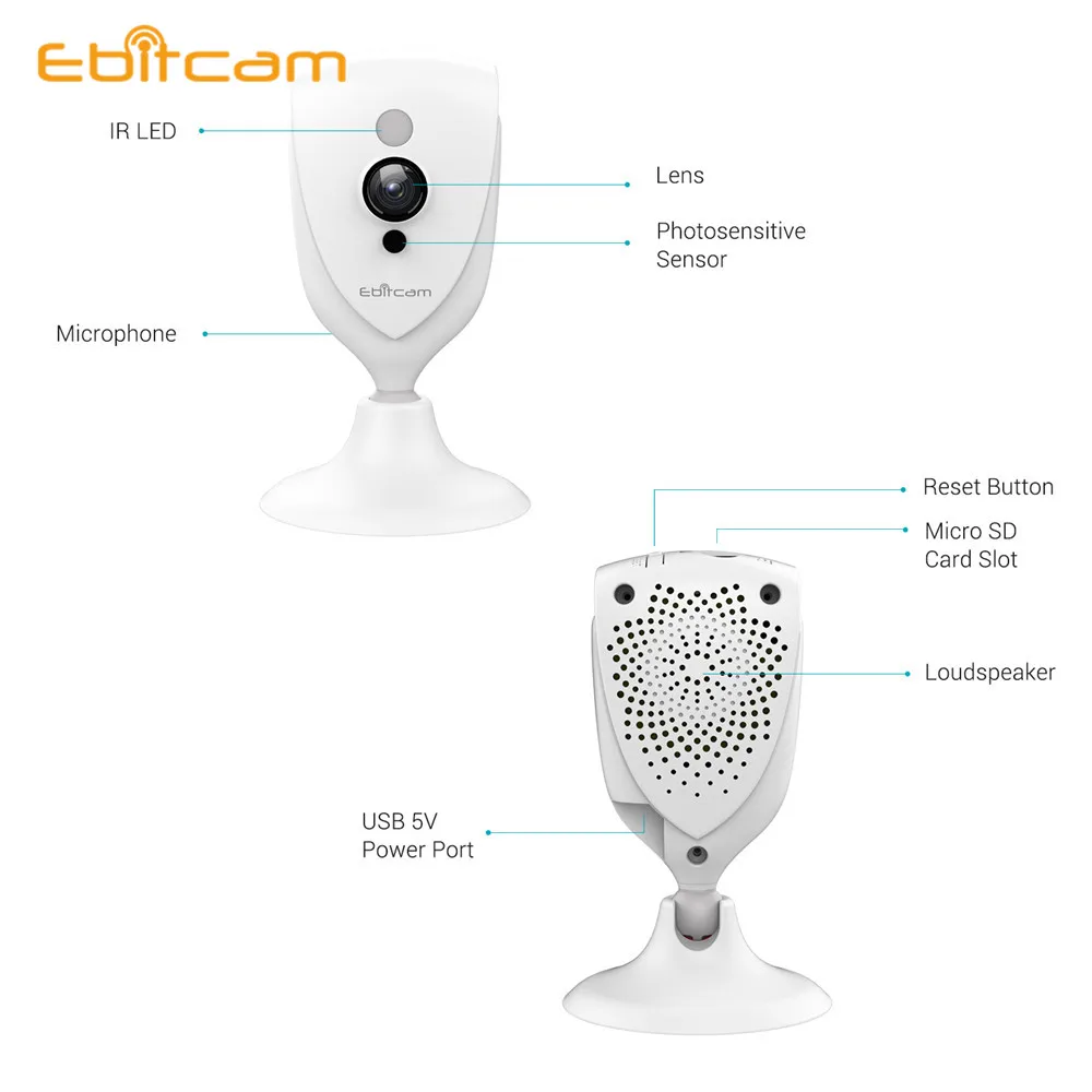 

1080p Security Wifi Ip Camera Indoor Surveillance Night Vision Home Nanny Bady Monitor Cloud Service Work With Alexa Remote View