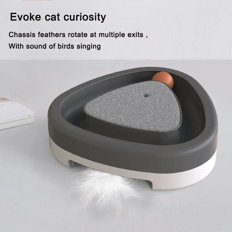 Умная игрушка для домашних животных кошек перьев мячей трек пищалка