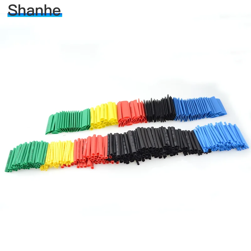 100pcs/164pcs/530pcs /560pcs Thermal contra Sleeve cable Heat Shrink Tube termoretractil pvc tube tubing 2:1 Wrap Wire Cable |