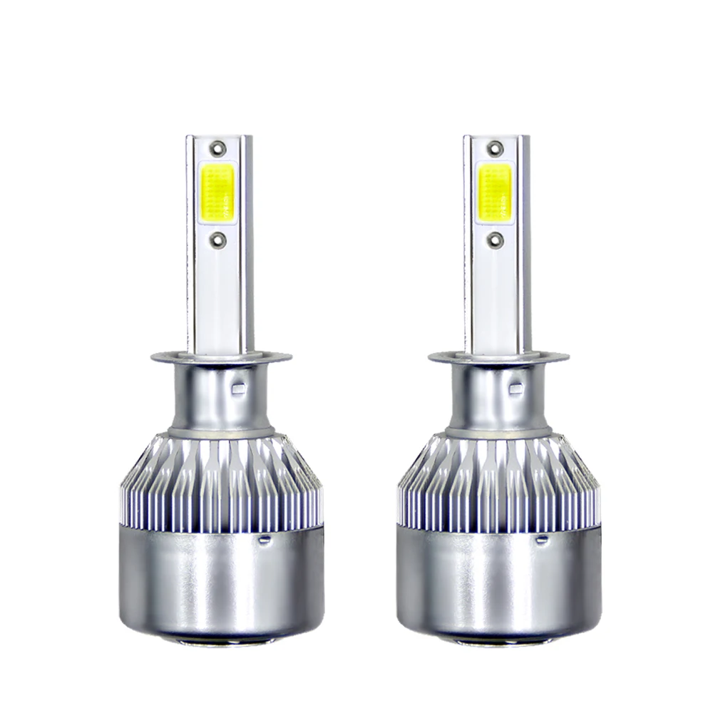 2 шт. H1 C6 комплект автомобильных светодиодных фар Led COB 6000K 36 Вт 8000LM дальний/ближний