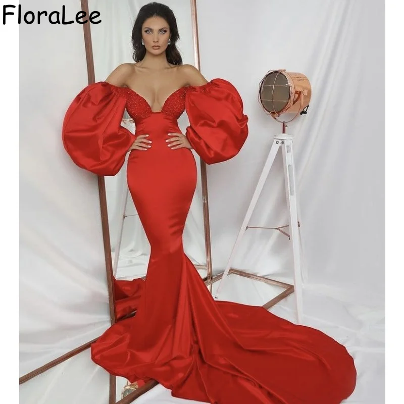 

Красный цвет, v-образный вырез, короткие рукава, атласные плиссированные вечерние платья русалки со шнуровкой сзади, платья для мероприятий