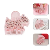 new exquisite horse rhinestone hair ornaments accessories trojans shape hair clips with crystals acrylic small hair claw