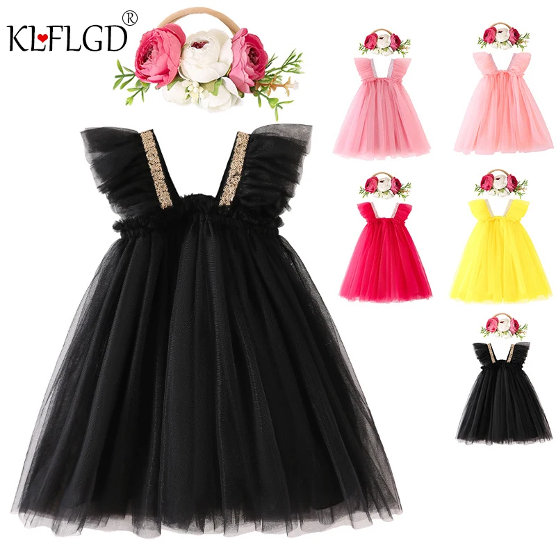 

Toddler Girl Baptism Dress Christmas Costumes Baby Girls Princess Dresses 0-4 baby girl birthday party lace mesh suspender dress