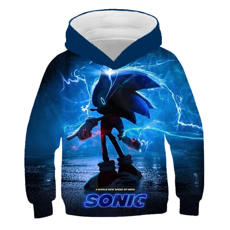 2021 Sonics Spring and Autumn Kids Clothing Hoodies Sweatshirt Baby Boys Clothes Cartoon 3D Long Sleeve Fashion Coat | Детская одежда и