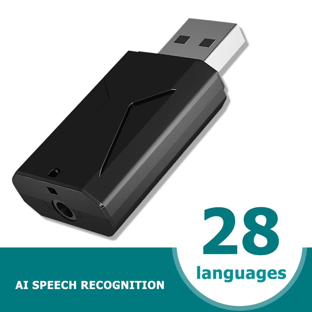 Прочный USB AI умный голосовой переводчик запись речевого распознавания перевод на