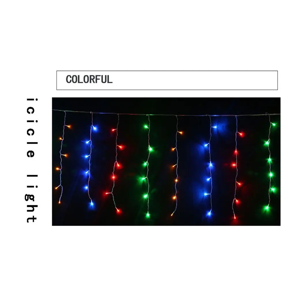 

ICOCO String lights Christmas outdoor decoration 4m Droop 0.4-0.6m curtain icicle string led lights EU 220V Garden Xmas Wedding