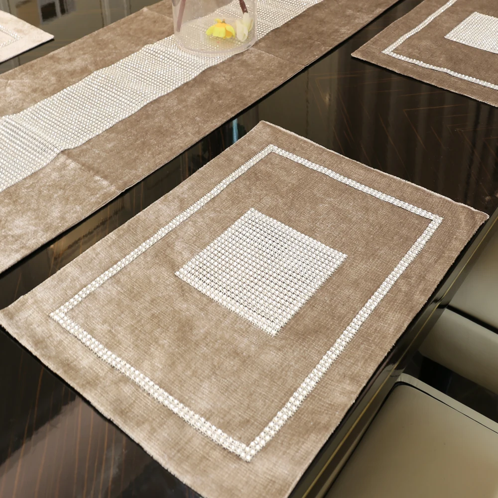 салфетка сервировочная неоклассика Неоклассическая велюровая 30x40 см с алмазным