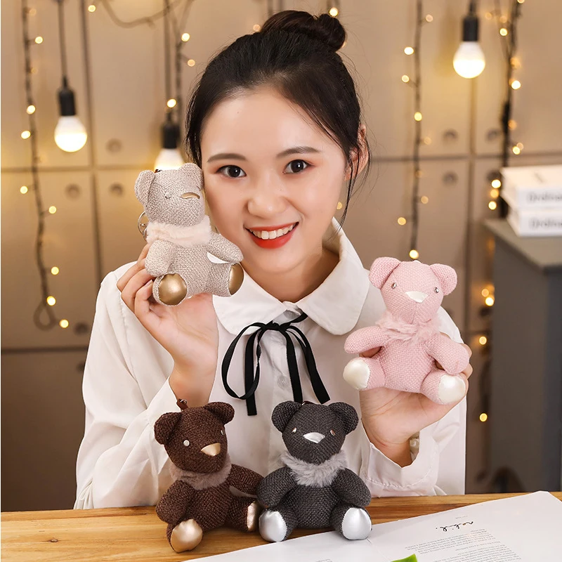 Милый мультяшный плюшевый брелок с животными 15 см слон медведь единорог кролик