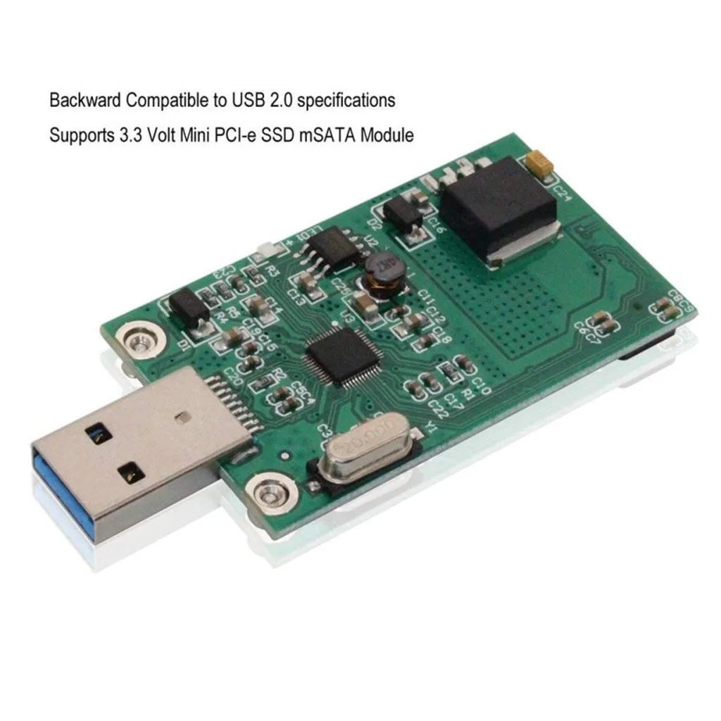 1pcs Mini PCI-e MSATA SSD To USB3.0 Converter For 1.8 &quot(standard Size) Drives | Компьютеры и офис