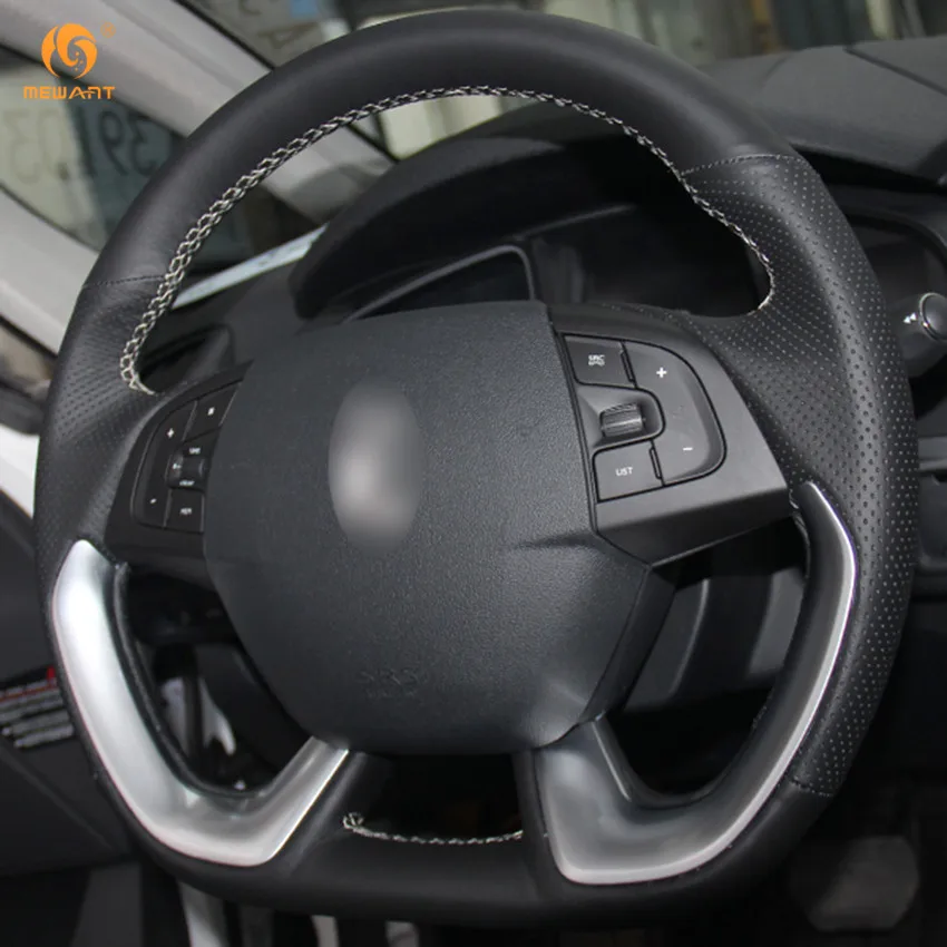 MEWANT черная искусственная кожа Чехол рулевого колеса автомобиля для Citroen DS5 DS 5 DS4S 4S