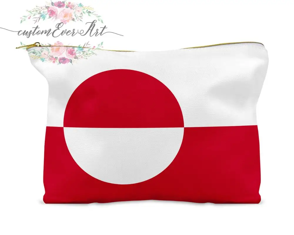 Гренландская косметичка персонализированная маленькая сумка на молнии для