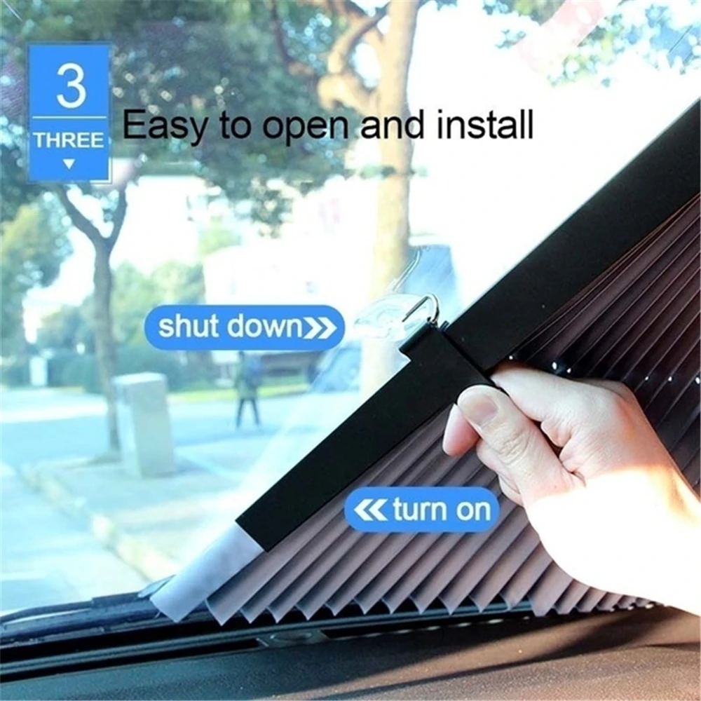 

Car Sunshade Cover Heat Insulation Visor Windshield Cover Retractable Windshield Visor Window Sunscreen Insulation Sun Shield