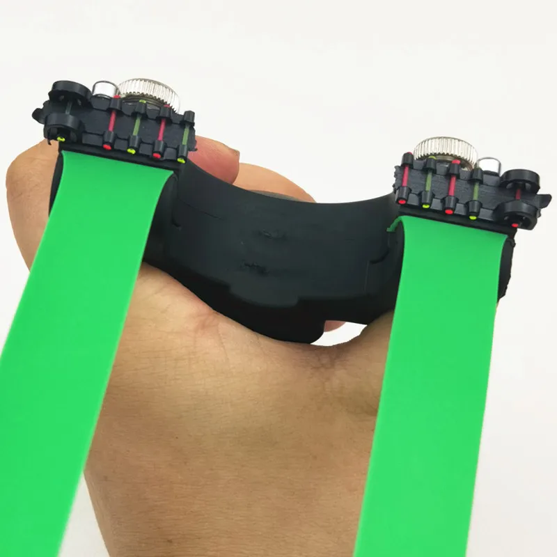 

High quality elastic resin flat rubber band four-link aiming precision shooting slingshot adult outdoor sling shot 2019