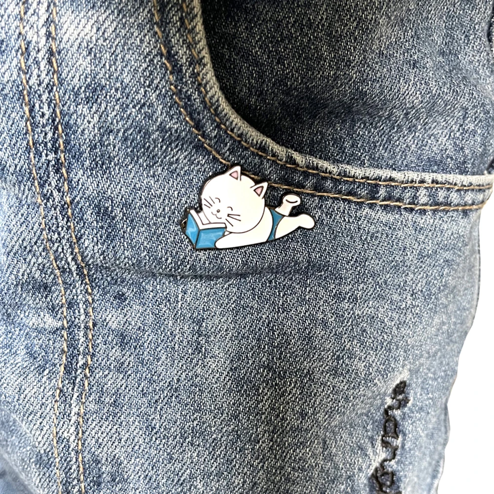 1 шт. металлическая эмалированная брошь в виде лисы | Дом и сад