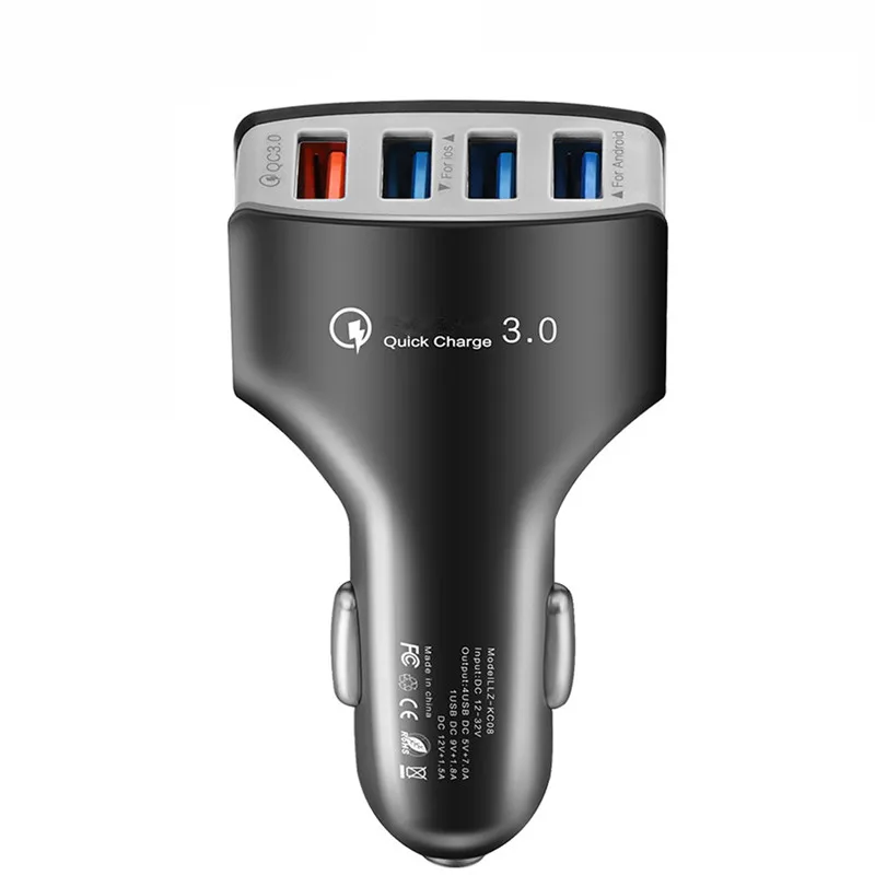 Быстрое зарядное устройство для автомобиля QC 3 0 адаптер с коротким USB портом типа