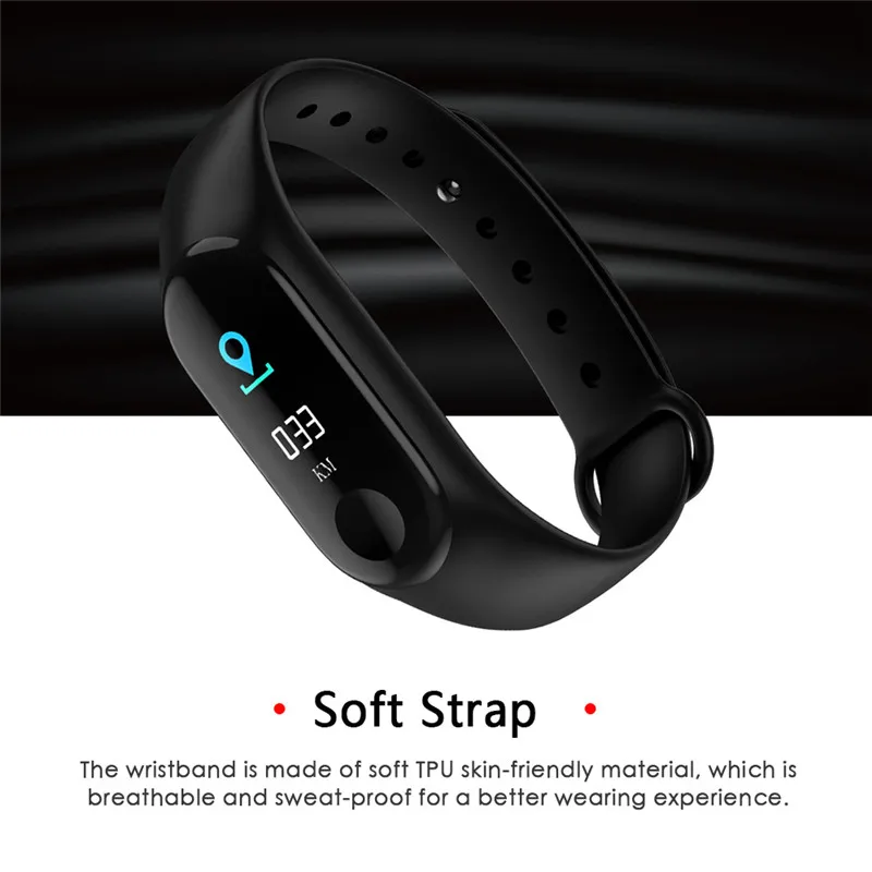 Dropshipping Silicone Wrist Strap Adjustable Bracelet Clasp For Original M3 USB Charging Smart Wristband Smart Accessories