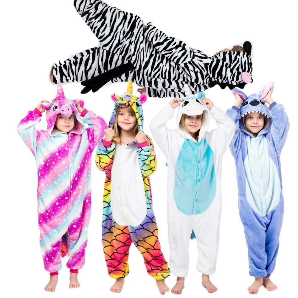 Пижама кигуруми в виде единорога для девочек и мальчиков|Комбинезоны-пижамы| |