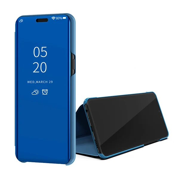 Blue Умный зеркальный флип-чехол для huawei Honor 20 10 Lite Pro 9X8X9 8 8A 8C 8S Play View 10 20 V10 V20 чехол для телефона Coque - Цвет: Blue