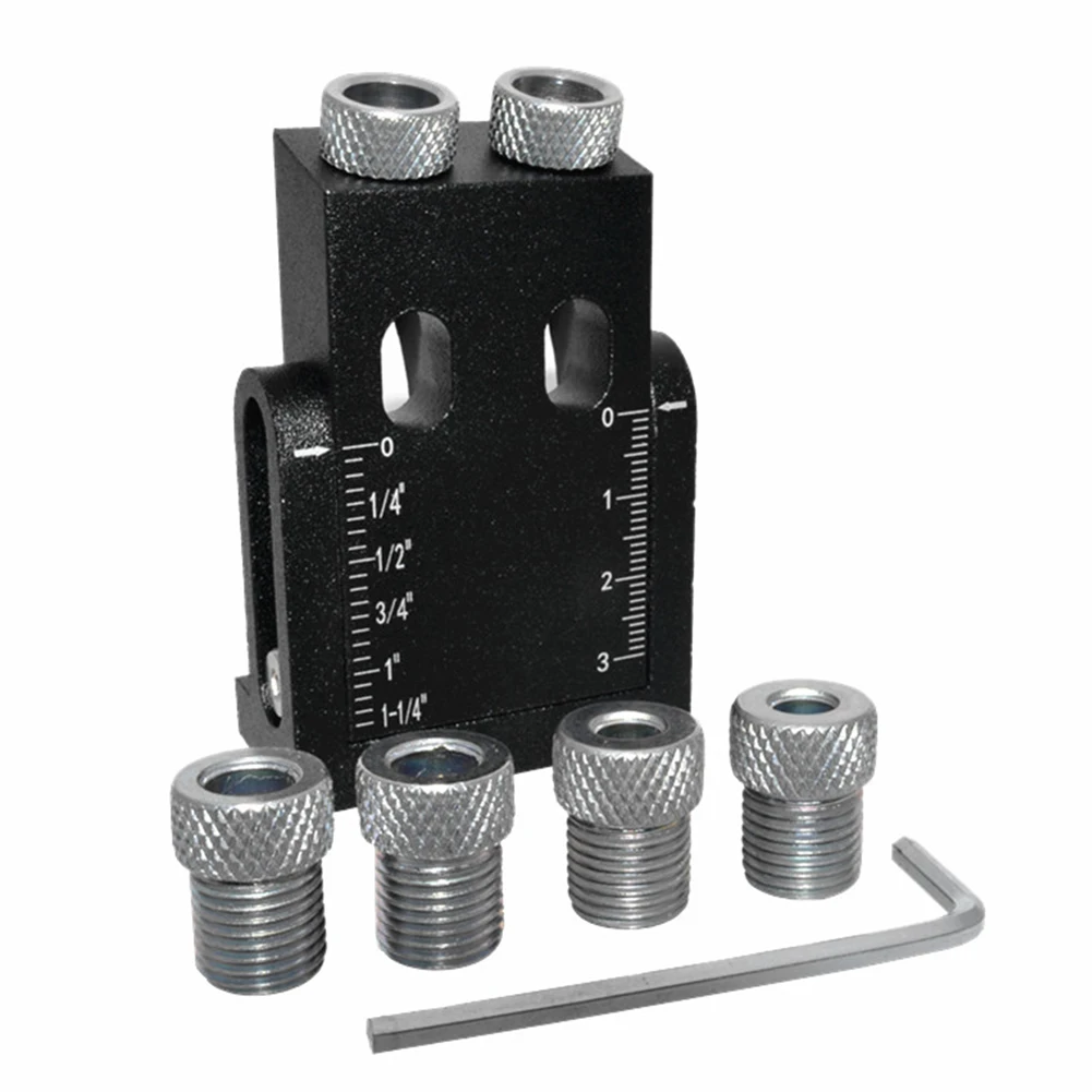 

8pcs 15 Degree Woodworking Tool 6 8 10mm Portable Adjustable Professional Pocket Hole Jig Kit DIY Carpentry Aluminum Alloy