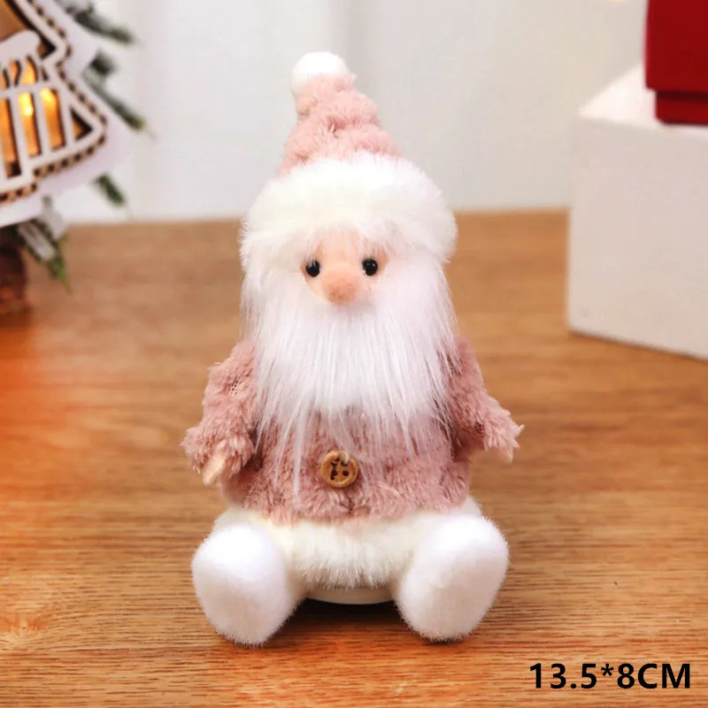 A17-Sitting Santa Год подарок милый Рождественский Шелковый плюшевый Ангел Кукла орнамент с рождественской елкой Noel рождественские украшения для дома Navidad Декор - Цвет: A17-Sitting Santa