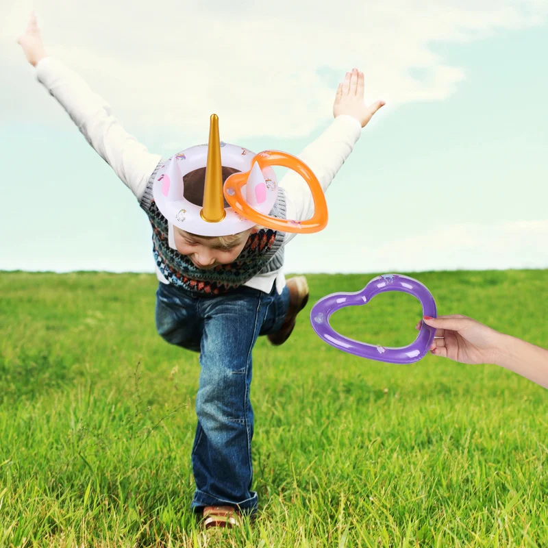 Надувное кольцо для плавания с единорогом игрушки детей игры в бассейн вечерние