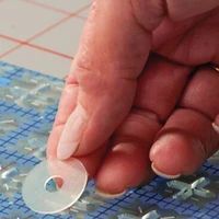 150pcs adhesive non slip grips for quilt templates ruler diy non slip adhesive rings semi transparent 10 sheets