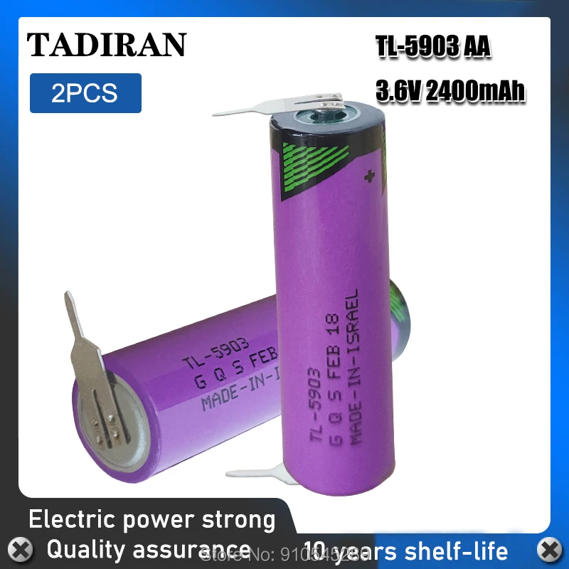 2 шт. оригинальный TADIRAN ER14500 3 6 V 2400MAH Размер AA Тионилхлорид промышленный литиевый