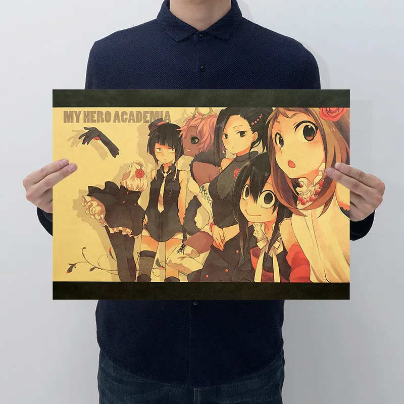 

Anime My Hero Academia Kraft Paper Poster Home Room Bedroom Wall Decoration Painting Core 50.5x35cm