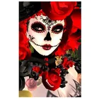 Картина из страз с черепом сделай сам, День мертвых женщин, алмазная вышивка крестиком, стразы, мозаика, живопись