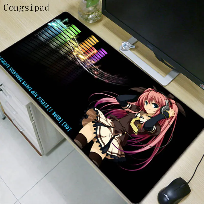 Аниме девушка музыка большой коврик для мыши настольный игровой офисная подушка