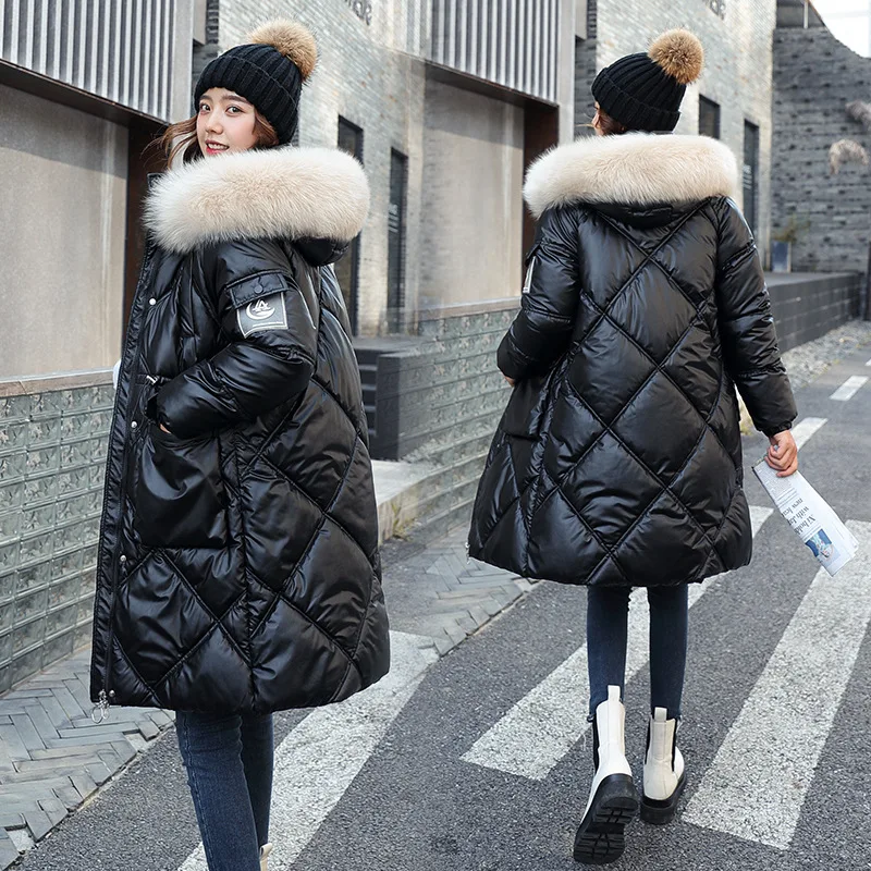 

Winter coat parka women's winter waist is thin and warm, medium and long fashionable aging jacket