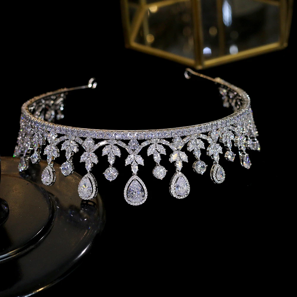 Удлиненная корона тиара высококачественные женские ювелирные изделия из