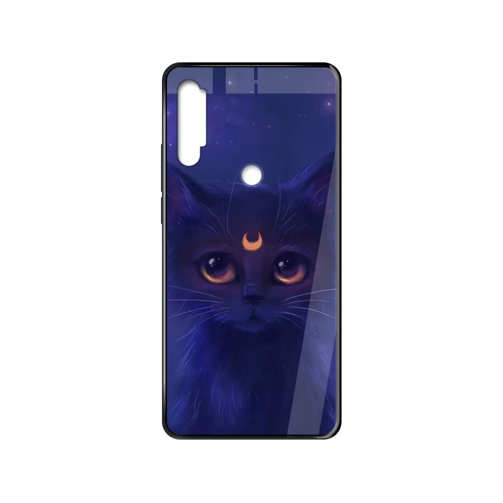 Милый мультяшный чехол cat trend для мобильного телефона черный Xiaomi Redmi Note S2 3 4 5 6 7 8 K20 A