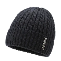 middle aged and elderly mens winter woolen knitted hats thickened plus woolen caps keep warm earmuffs hoods outdoor beanies