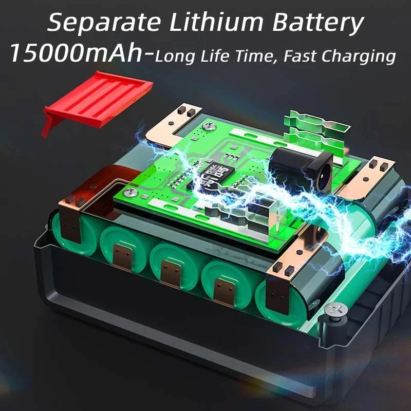 Дешево Новинка 2021, 15000 мАч, 30 бар, беспроводная Автомойка высокого давления, водяной пистолет, водяной пистолет, портативная Автомойка высокого дав...