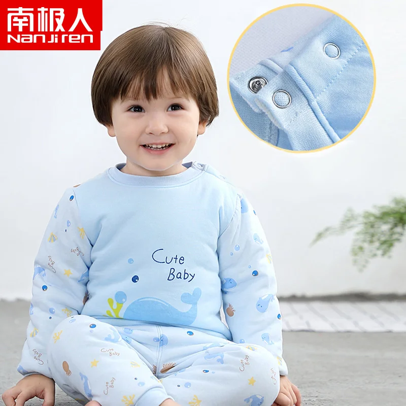 NANJIREN 0-2year Baby Clothes Set Boys Girls Winter Cotton Warm Cartoons Padded Newborn Sweater Comfortable Kids Pajamas | Детская