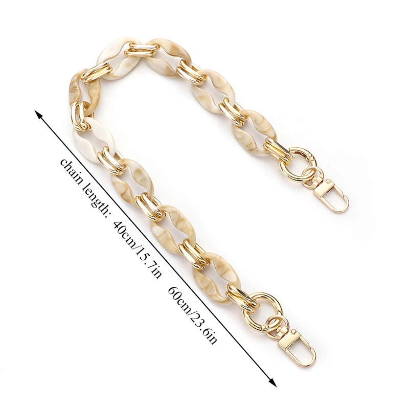 40/60cm Acrylic Bag Chain Bag Strap Removable Bag Accessories Women's High Quality Chain For Bags Purse Chain Bag Handle 2021