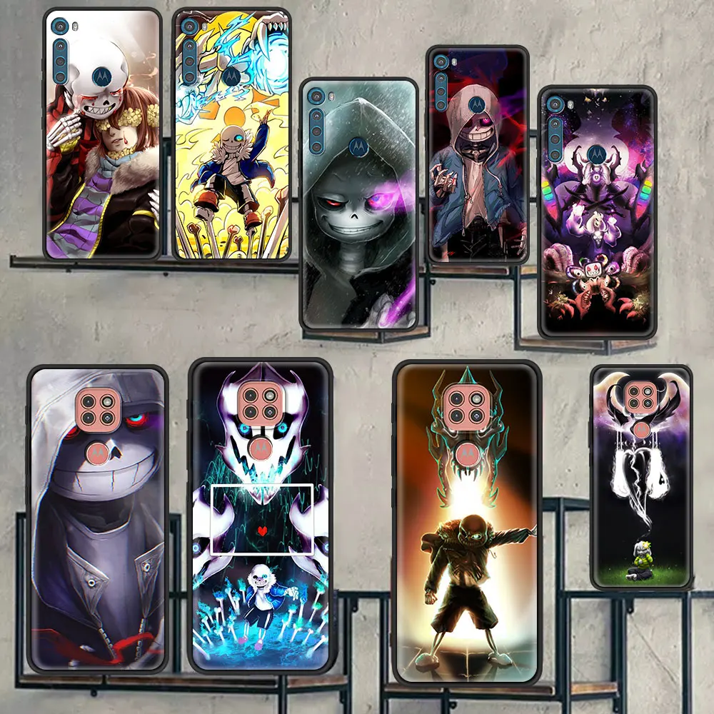 

Cover For MOTOROLA One Fusion Edge ES6 Undertale Sans Soft Cover for Motorola G G30 G10 G9 G8 Plus Play Power