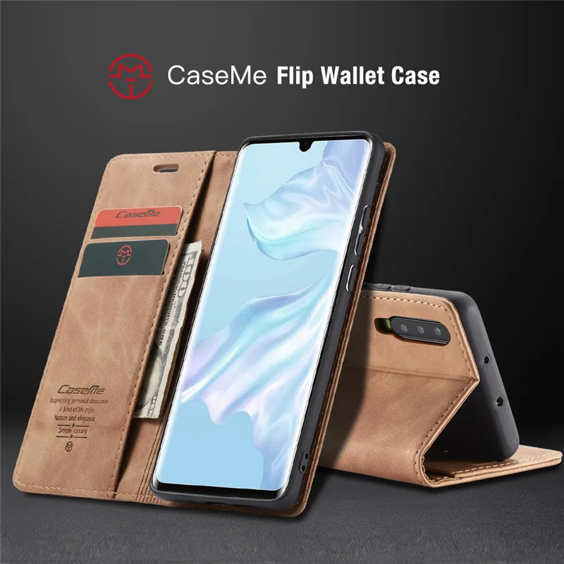Brown Кожаный чехол-книжка в стиле ретро для huawei P30 Pro P20 Lite, чехол-кошелек для huawei mate 30 Pro P Smart Honor 10 9 Lite, чехол s Coque - Цвет: Brown