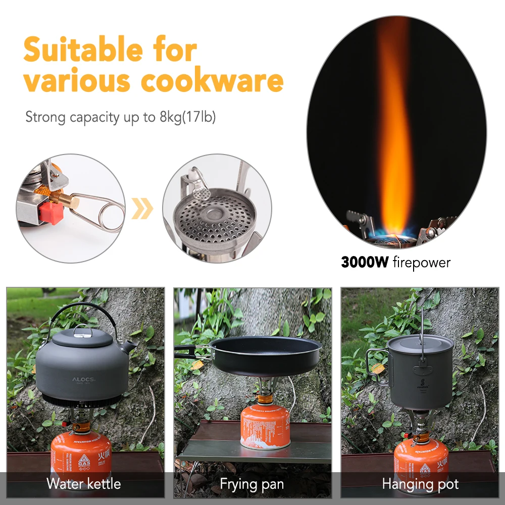 Супер быстрая уличная кулинарная горелка Складная газовая плита для кемпинга с